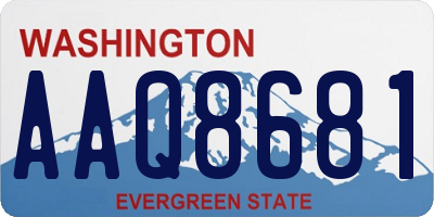 WA license plate AAQ8681