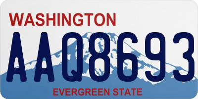 WA license plate AAQ8693