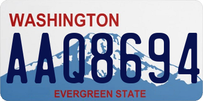 WA license plate AAQ8694