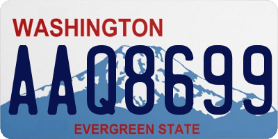 WA license plate AAQ8699