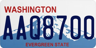WA license plate AAQ8700