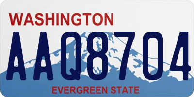 WA license plate AAQ8704