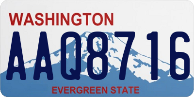WA license plate AAQ8716