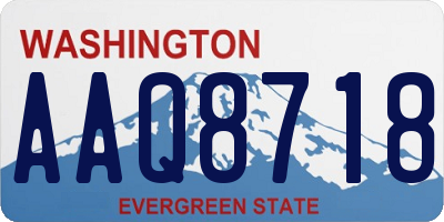 WA license plate AAQ8718