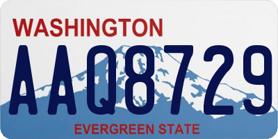 WA license plate AAQ8729