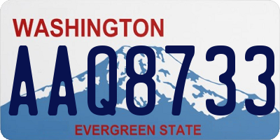 WA license plate AAQ8733