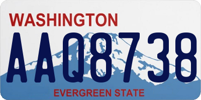 WA license plate AAQ8738