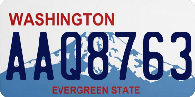 WA license plate AAQ8763