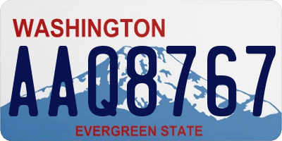WA license plate AAQ8767