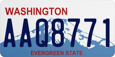 WA license plate AAQ8771