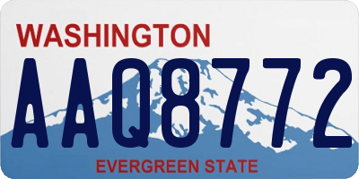 WA license plate AAQ8772