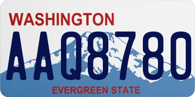 WA license plate AAQ8780