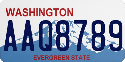 WA license plate AAQ8789