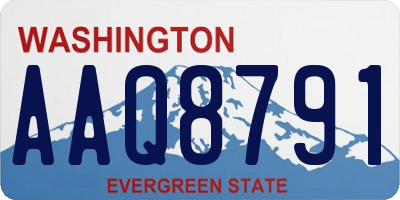 WA license plate AAQ8791