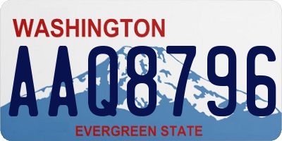 WA license plate AAQ8796