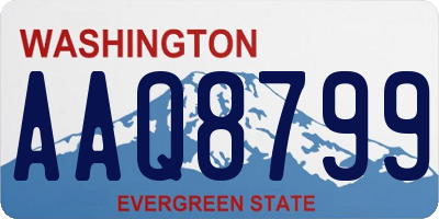 WA license plate AAQ8799