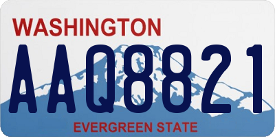 WA license plate AAQ8821