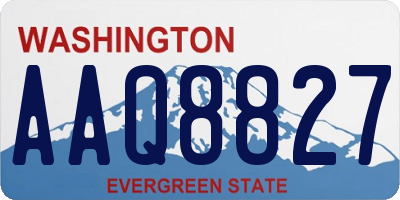 WA license plate AAQ8827