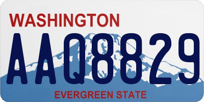 WA license plate AAQ8829