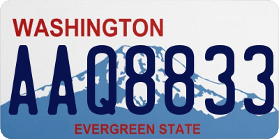 WA license plate AAQ8833