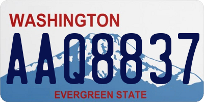 WA license plate AAQ8837