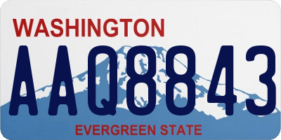 WA license plate AAQ8843