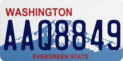 WA license plate AAQ8849