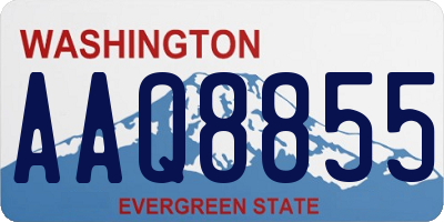 WA license plate AAQ8855