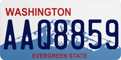 WA license plate AAQ8859