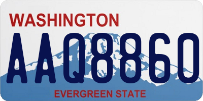 WA license plate AAQ8860
