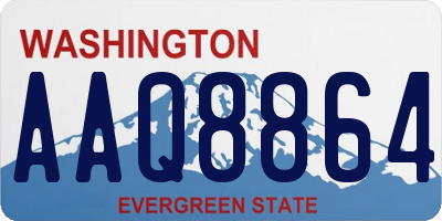 WA license plate AAQ8864