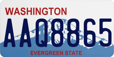 WA license plate AAQ8865