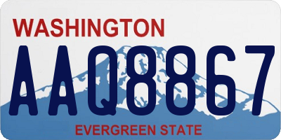 WA license plate AAQ8867