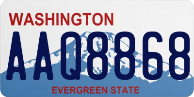 WA license plate AAQ8868