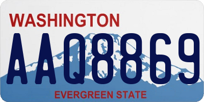 WA license plate AAQ8869