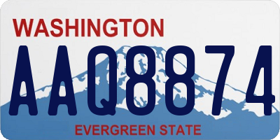 WA license plate AAQ8874