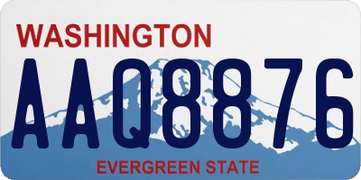 WA license plate AAQ8876