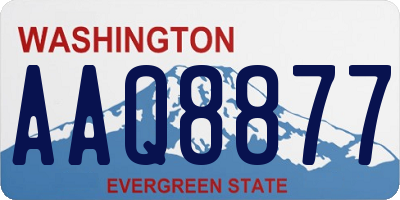 WA license plate AAQ8877