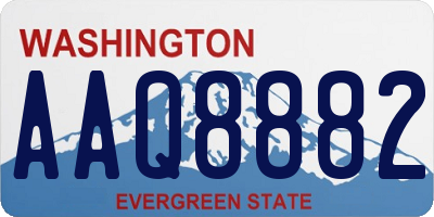 WA license plate AAQ8882