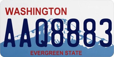 WA license plate AAQ8883
