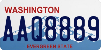 WA license plate AAQ8889