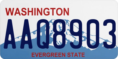 WA license plate AAQ8903