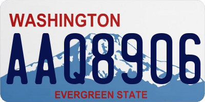 WA license plate AAQ8906