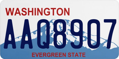 WA license plate AAQ8907