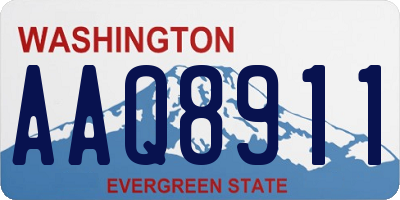 WA license plate AAQ8911