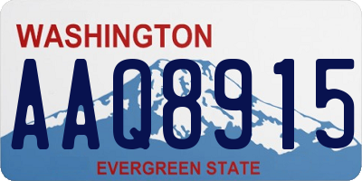 WA license plate AAQ8915