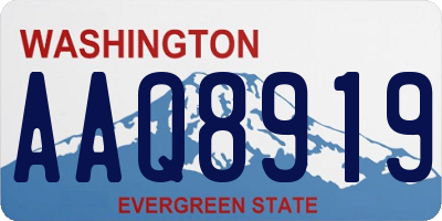 WA license plate AAQ8919