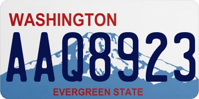 WA license plate AAQ8923