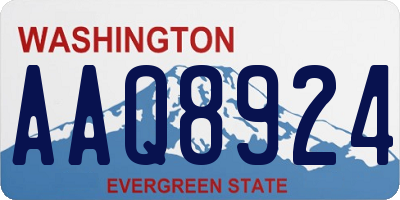 WA license plate AAQ8924
