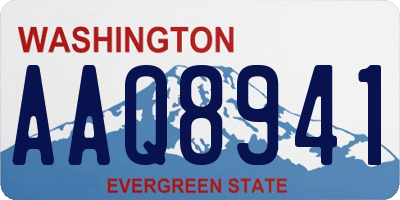WA license plate AAQ8941